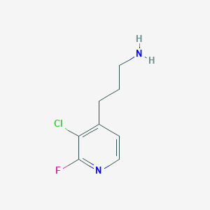 molecular formula C8H10ClFN2 B14836970 3-(3-Chloro-2-fluoropyridin-4-YL)propan-1-amine 