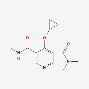 molecular formula C13H17N3O3 B14836972 4-Cyclopropoxy-N3,N3,N5-trimethylpyridine-3,5-dicarboxamide 