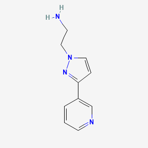 molecular formula C10H12N4 B1483699 2-(3-(pyridin-3-yl)-1H-pyrazol-1-yl)ethan-1-amine CAS No. 2091123-91-8