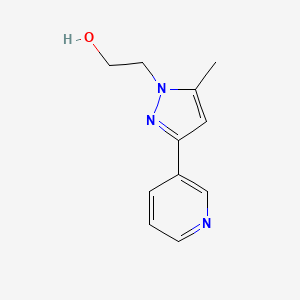molecular formula C11H13N3O B1483701 2-(5-methyl-3-(pyridin-3-yl)-1H-pyrazol-1-yl)ethan-1-ol CAS No. 2091124-01-3