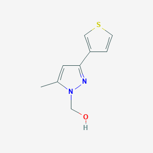 molecular formula C9H10N2OS B1483702 (5-methyl-3-(thiophen-3-yl)-1H-pyrazol-1-yl)methanol CAS No. 2091568-26-0