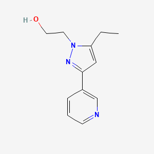 2-(5-ethyl-3-(pyridin-3-yl)-1H-pyrazol-1-yl)ethan-1-ol