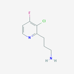 molecular formula C8H10ClFN2 B14837057 3-(3-Chloro-4-fluoropyridin-2-YL)propan-1-amine 