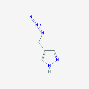 molecular formula C4H5N5 B1483706 4-(叠氮甲基)-1H-吡唑 CAS No. 1935883-66-1