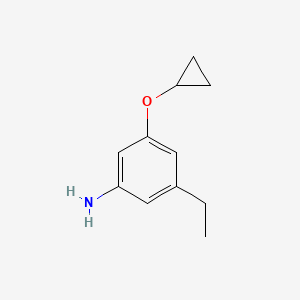 molecular formula C11H15NO B14837072 3-Cyclopropoxy-5-ethylaniline 