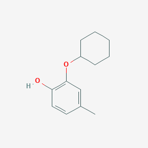 molecular formula C13H18O2 B14837081 2-(Cyclohexyloxy)-4-methylphenol 