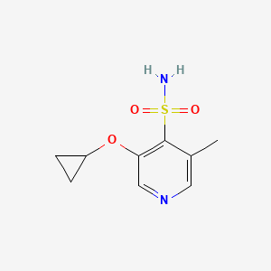 molecular formula C9H12N2O3S B14837124 3-Cyclopropoxy-5-methylpyridine-4-sulfonamide 