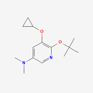 molecular formula C14H22N2O2 B14837131 6-Tert-butoxy-5-cyclopropoxy-N,N-dimethylpyridin-3-amine 