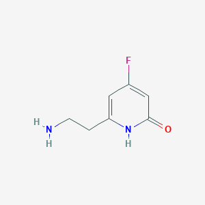 molecular formula C7H9FN2O B14837136 6-(2-Aminoethyl)-4-fluoropyridin-2-OL 