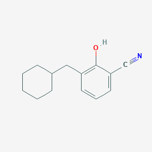 molecular formula C14H17NO B14837140 3-(Cyclohexylmethyl)-2-hydroxybenzonitrile 