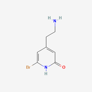 molecular formula C7H9BrN2O B14837165 4-(2-Aminoethyl)-6-bromopyridin-2-OL 