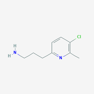 molecular formula C9H13ClN2 B14837169 3-(5-Chloro-6-methylpyridin-2-YL)propan-1-amine 