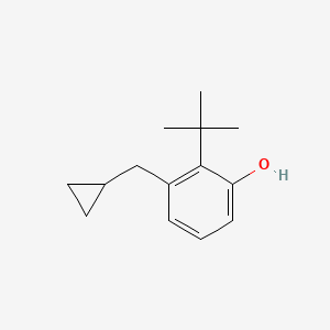 molecular formula C14H20O B14837176 2-Tert-butyl-3-(cyclopropylmethyl)phenol 