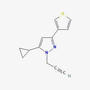 5-cyclopropyl-1-(prop-2-yn-1-yl)-3-(thiophen-3-yl)-1H-pyrazole