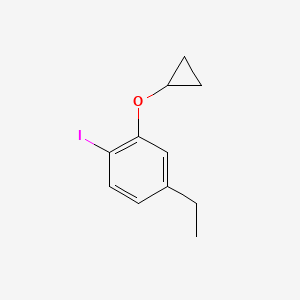 molecular formula C11H13IO B14837184 2-Cyclopropoxy-4-ethyl-1-iodobenzene 