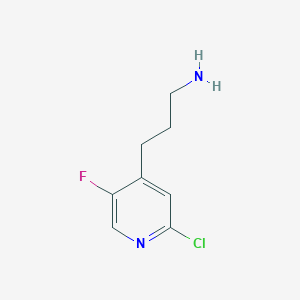 3-(2-Chloro-5-fluoropyridin-4-YL)propan-1-amine