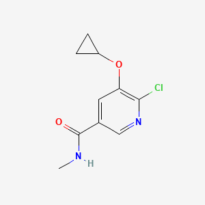 molecular formula C10H11ClN2O2 B14837192 6-Chloro-5-cyclopropoxy-N-methylnicotinamide 