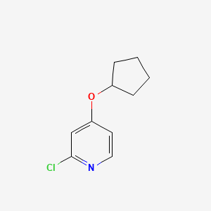 molecular formula C10H12ClNO B14837199 2-Chloro-4-(cyclopentyloxy)pyridine 