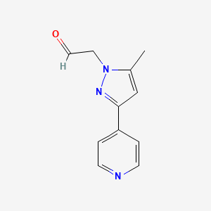 2-(5-methyl-3-(pyridin-4-yl)-1H-pyrazol-1-yl)acetaldehyde