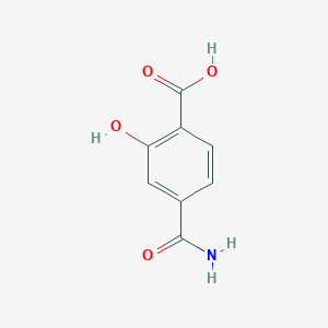 molecular formula C8H7NO4 B14837203 4-Carbamoyl-2-hydroxybenzoic acid CAS No. 3444-73-3