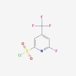 molecular formula C6H2ClF4NO2S B14837209 6-Fluoro-4-(trifluoromethyl)pyridine-2-sulfonyl chloride 