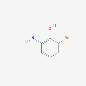 molecular formula C8H10BrNO B14837234 2-Bromo-6-(dimethylamino)phenol 