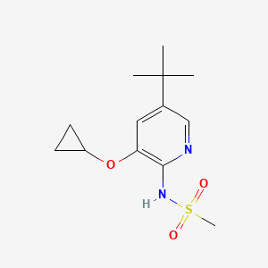 molecular formula C13H20N2O3S B14837235 N-(5-Tert-butyl-3-cyclopropoxypyridin-2-YL)methanesulfonamide 