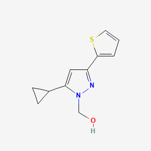 (5-cyclopropyl-3-(thiophen-2-yl)-1H-pyrazol-1-yl)methanol