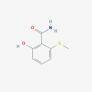 molecular formula C8H9NO2S B14837289 2-Hydroxy-6-(methylthio)benzamide 