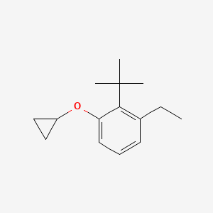 molecular formula C15H22O B14837290 2-Tert-butyl-1-cyclopropoxy-3-ethylbenzene 