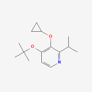 molecular formula C15H23NO2 B14837297 4-Tert-butoxy-3-cyclopropoxy-2-isopropylpyridine 