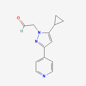 molecular formula C13H13N3O B1483731 2-(5-环丙基-3-(吡啶-4-基)-1H-吡唑-1-基)乙醛 CAS No. 2097964-43-5