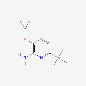 molecular formula C12H18N2O B14837320 6-Tert-butyl-3-cyclopropoxypyridin-2-amine 