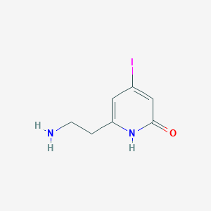 molecular formula C7H9IN2O B14837326 6-(2-Aminoethyl)-4-iodopyridin-2-OL 