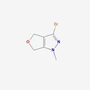 molecular formula C6H7BrN2O B14837337 3-Bromo-1-methyl-4,6-dihydro-1H-furo[3,4-C]pyrazole 