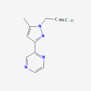 2-(5-methyl-1-(prop-2-yn-1-yl)-1H-pyrazol-3-yl)pyrazine