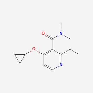 molecular formula C13H18N2O2 B14837357 4-Cyclopropoxy-2-ethyl-N,N-dimethylnicotinamide 