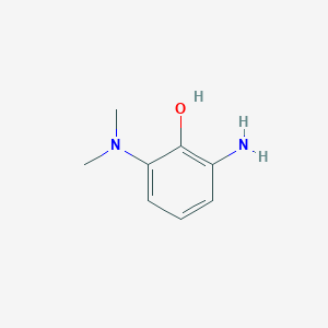 molecular formula C8H12N2O B14837364 2-Amino-6-(dimethylamino)phenol 