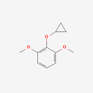 molecular formula C11H14O3 B14837370 2-Cyclopropoxy-1,3-dimethoxybenzene 