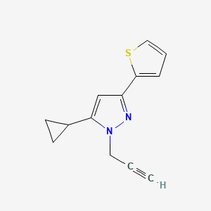 5-cyclopropyl-1-(prop-2-yn-1-yl)-3-(thiophen-2-yl)-1H-pyrazole
