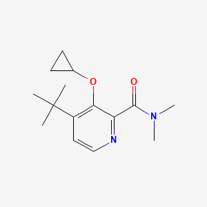 molecular formula C15H22N2O2 B14837393 4-Tert-butyl-3-cyclopropoxy-N,N-dimethylpicolinamide 