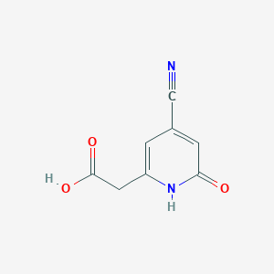 molecular formula C8H6N2O3 B14837397 (4-Cyano-6-hydroxypyridin-2-YL)acetic acid 