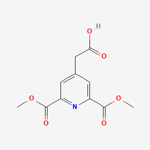 molecular formula C11H11NO6 B14837405 [2,6-Bis(methoxycarbonyl)pyridin-4-YL]acetic acid 