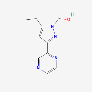 molecular formula C10H12N4O B1483743 (5-ethyl-3-(pyrazin-2-yl)-1H-pyrazol-1-yl)methanol CAS No. 2092530-14-6