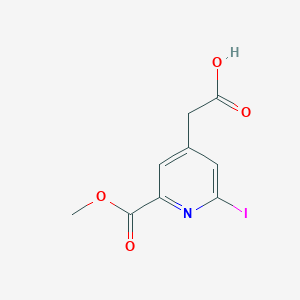 [2-Iodo-6-(methoxycarbonyl)pyridin-4-YL]acetic acid