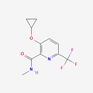 molecular formula C11H11F3N2O2 B14837451 3-Cyclopropoxy-N-methyl-6-(trifluoromethyl)picolinamide 