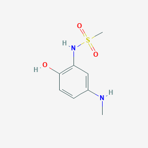 molecular formula C8H12N2O3S B14837470 N-(2-Hydroxy-5-(methylamino)phenyl)methanesulfonamide 