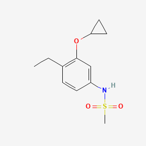 molecular formula C12H17NO3S B14837492 N-(3-Cyclopropoxy-4-ethylphenyl)methanesulfonamide 