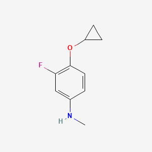 molecular formula C10H12FNO B14837511 4-Cyclopropoxy-3-fluoro-N-methylaniline 