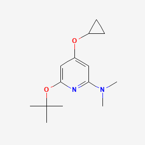 molecular formula C14H22N2O2 B14837523 6-Tert-butoxy-4-cyclopropoxy-N,N-dimethylpyridin-2-amine 